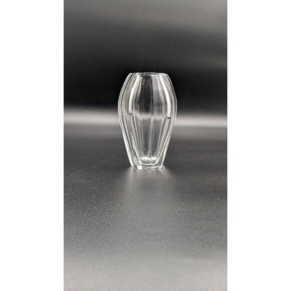 Vtg Moser Diva Corsica 8 Faceted Crystal Vase. 13cm Signed - Picture 1 of 5